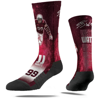 J.J. Watt Arizona Cardinals Strideline Youth Galaxy Crew Socks Size: XS Licensed NFL Orig $22