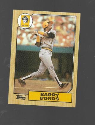 1987 TOPPS BARRY BONDS ROOKIE #320