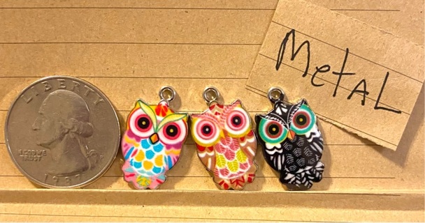 3 pc owl charms