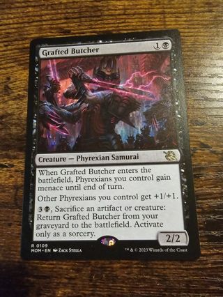 Magic the gathering mtg Grafted Butcher rare card March of the machine