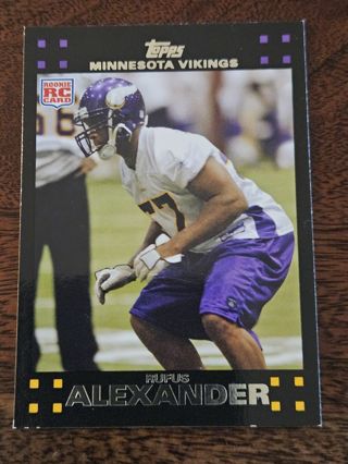 2007 Topps Football trading card.