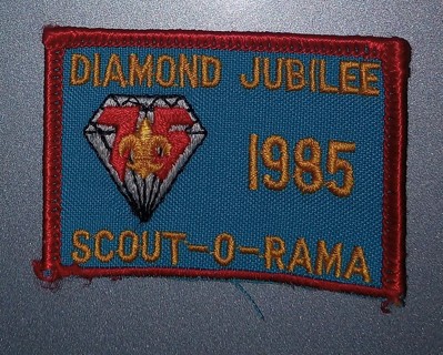 Diamond Jubilee 1985 Scout O Rama, Illowa Council, boy scout, scouts bsa activity event patch 