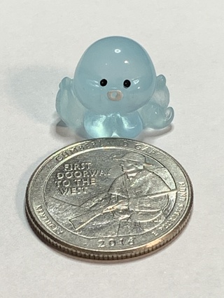 OCTOPUS~#1~BLUE~MINI~1 OCTOPUS ONLY~GLOW IN THE DARK~FREE SHIPPING!