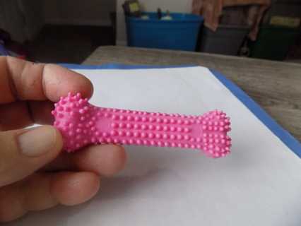 Knobby pink dog chew toy 4 inch
