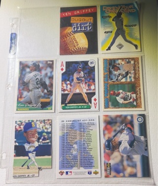 8 Ken Griffey Jr Baseball Cards  