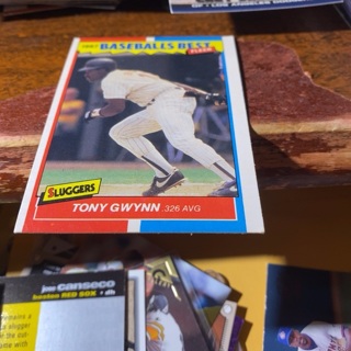 1987 fleer baseballs best sluggers tony Gwynn baseball card 