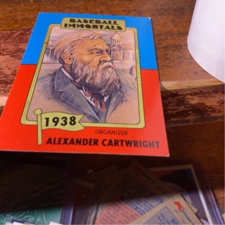 1980 baseball immortal Alexander Cartwright baseball card 