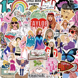 Taylor Swift Cartoon Image DIY Stickers