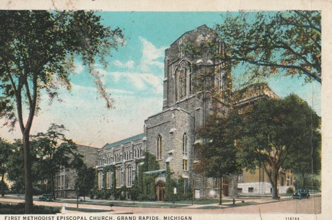 Vintage Unused Postcard: s: First Methodist Church, Grand Rapids, MI