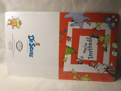 Dr. Suess sealed pack of Party Invitations