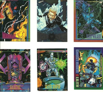 Six Marvel Skybox Trading Cards Including 1 Chrome (USA Only) Lot #4  Ghost Rider Vs. Lilith 