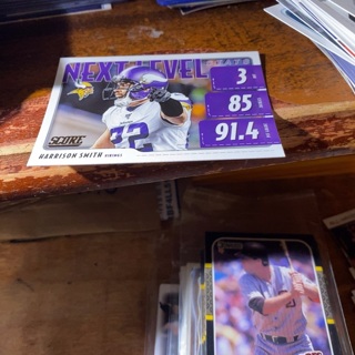 2020 panini score next level stats Harrison smith football card 