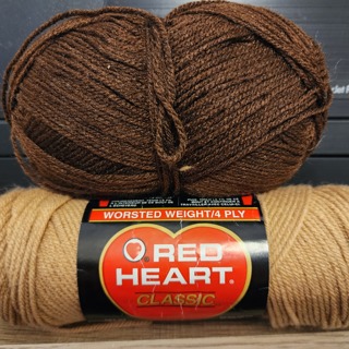 NEW - Red Heart Classic Yarn - "Warm Brown" & BONUS