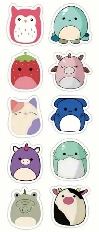 ↗️⭕(10) 1" SQUISHMALLOW STICKERS!! (SET 4 of 4)⭕
