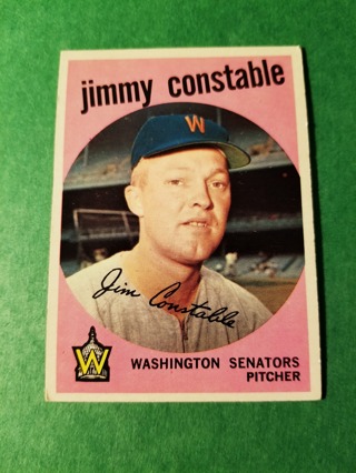 1959 - TOPPS EXMT - NRMT BASEBALL - CARD NO - 451 - JIMMY CONSTABLE - SENATORS