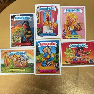 6 Garbage Pail Kids collector cards 