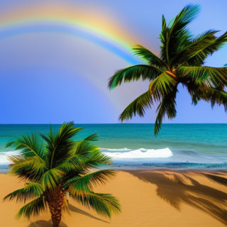 Listia Digital Collectible: Rainbow at the beach is a good day !