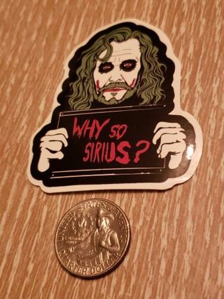 Why So Sirius (Black) Wizarding World of Harry Potter Vinyl Decal Joker parody