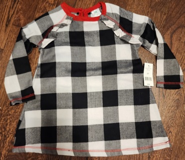 NEW - dip - Black & White Plaid Nitegown - size 2T