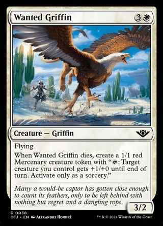 Wanted Griffin - Foil MTG Outlaws of Thunder Junction NM Magic Foil