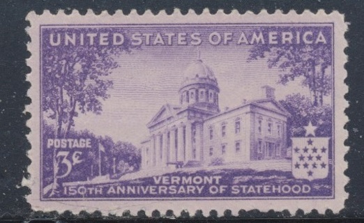 United States:  1941, 150 Yrs Statehood Vermont, Capital, MNH-OG, Scott # US-903 - US-5334a