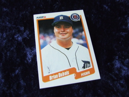 1990 Brian Dubois Detroit Tigers Fleer Card #601