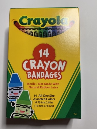 CRAYOLA CRAYON BANDAGES/BAND AIDS~14 COUNT~BRAND NEW IN BOX~FREE SHIPPING!