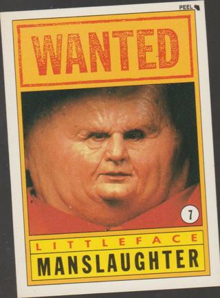 Dick Tracy Stickers #7 Littleface: Manslaughter 1990 TOPPS DISNEY