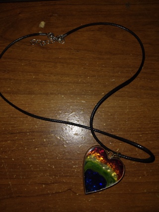 LGBTQ Pride necklace w/18" Chain