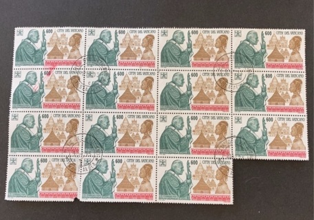 Vatican City Italy stamp block 15 stamps 