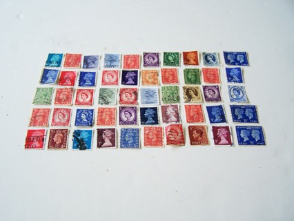 Great Britain Postage Stamps Used/Cancelled Set of 50