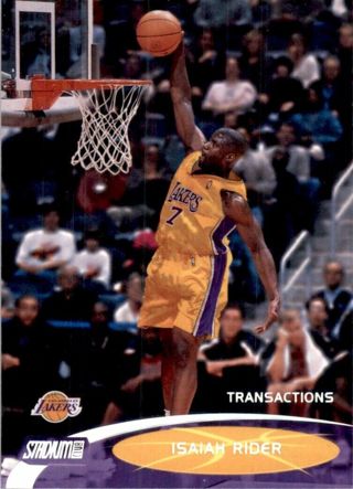 2001-02 Topps Stadium Club ISAIAH RIDER Los Angeles Lakers #146