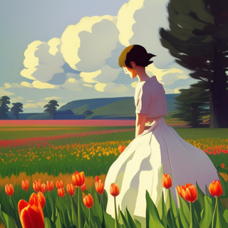 Listia Digital Collectible: FIELD OF TULIPS