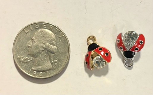 2 pc Lady bugs charms