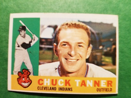 1960 - TOPPS EXMT - NRMT BASEBALL - CARD NO. 279 - CHUCK TANNER - INDIANS