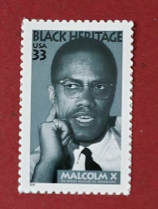 One Mint .33 Black Heritage Malcolm X Self Adhesive Postage Stamp