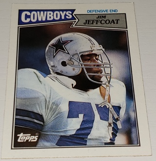 ♨️♨️ 1987 Topps Jim Jeffcoat Football card # 268 Dallas Cowboys ♨️♨️