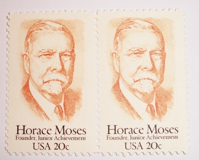 Scott #2095 Horace Moses, 2 Useable 20¢ US Postage Stamps