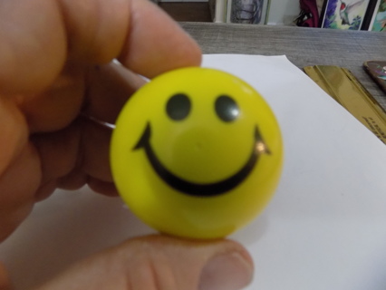 yellow smiley face bouncy ball 2 inch round