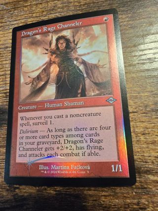 Magic the gathering mtg Dragons Rage Channeler foil card Modern Horizons 2