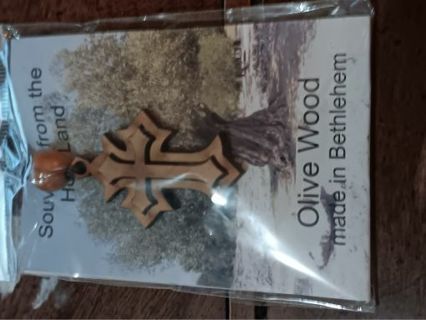 Olive Wood cross Made in Bethlehem