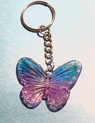 ✡️ blue butterfly keychain ✡️!! New!! Free Shipping!!