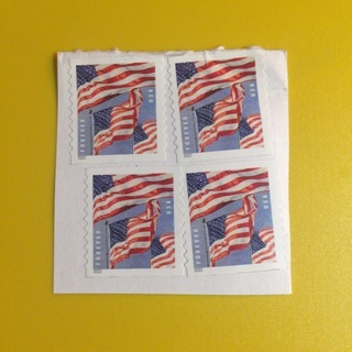 2022 American Flag Forever USA Postage Stamps (4) | Uncanceled (Used)