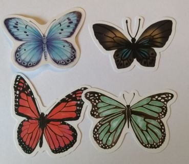 4 Beautiful Butterfly  Stickers