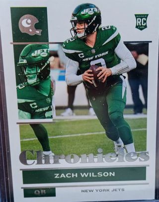 2021 CHORONICLES ZACH WILSON ROOKIE RC # 86 NEW YORK JETS