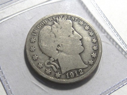 ★★ 1912-D BARBER HALF DOLLAR ★★ **90% SILVER** "BETTER DATE"