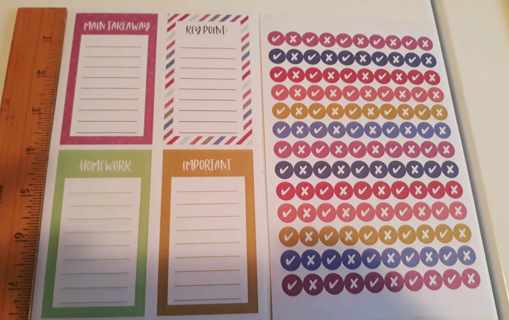 2 Sheets Scrapbooking Stickers 