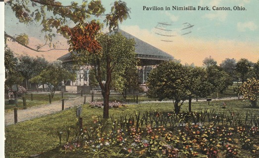 Vintage Used Postcard: gin z: 1912 Pavilion, Canton, Ohio