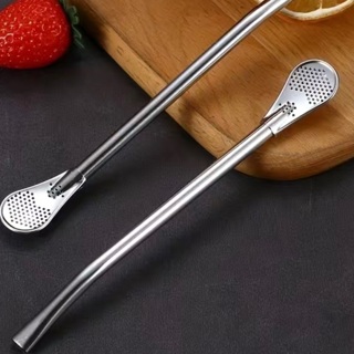 BN  Two (2) Stainless Steel Straws.