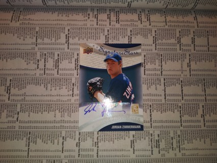 2009 Upper Deck Signature Stars Jordan Zimmermann Auto Rookie